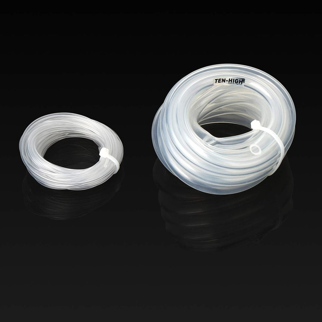 TEN-HIGH 10m Lebensmittelqualität Silikonschlauch transparent 5mm ID x 8mm AD für Lebensmittel Masch