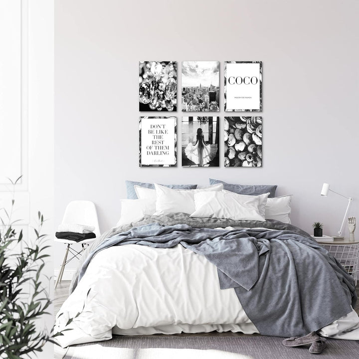 Novart Wandbilder - KEIN EXTRA RAHMEN BENÖTIGT - Wohnzimmer Mädchen Teenager - Bilder Modern Fashion