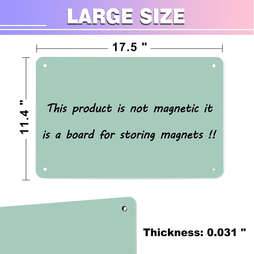 Grüne Magnettafel, 44,5 x 29 cm, Magnet-Pinnwand zum Präsentieren von magnetischen Notizen, Poesie,