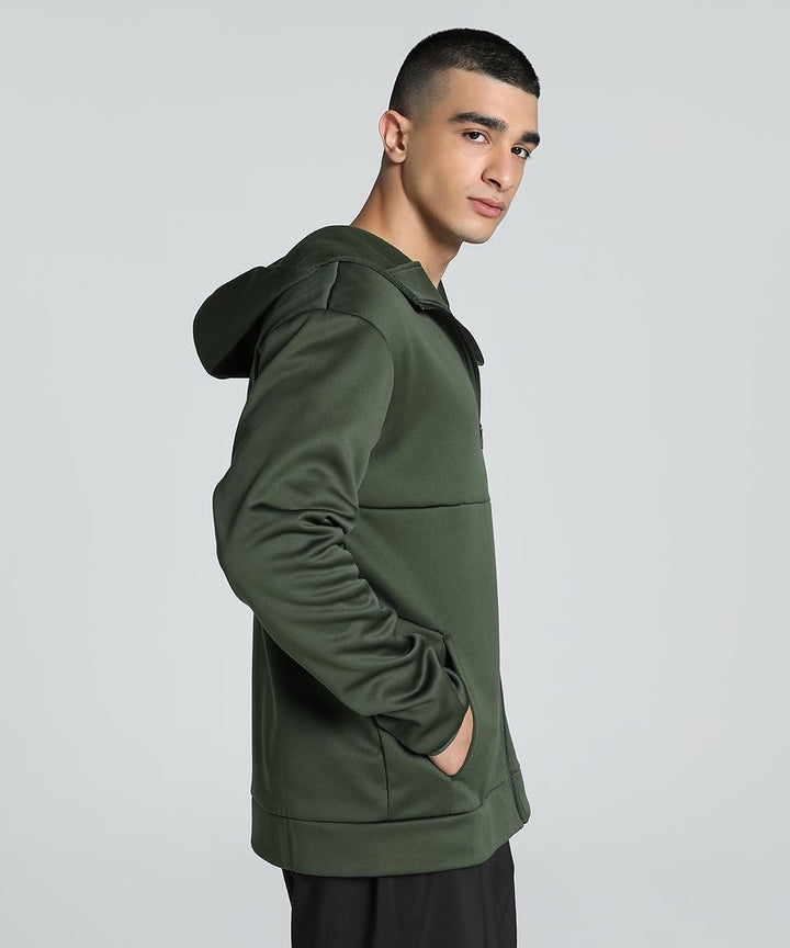 PUMA Train All Day PwrFleece Full Zip Herren Sweatjacke Kapuzenjacke 522339 01 schwarz S Dunkles Oli