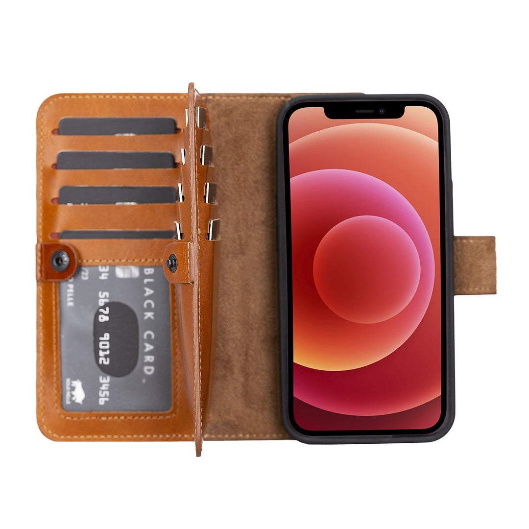 Solo Pelle Lederhülle kompatibel für iPhone 13 Pro in 6.1 Zoll abnehmbare Hülle (2in1) Harvard Doubl