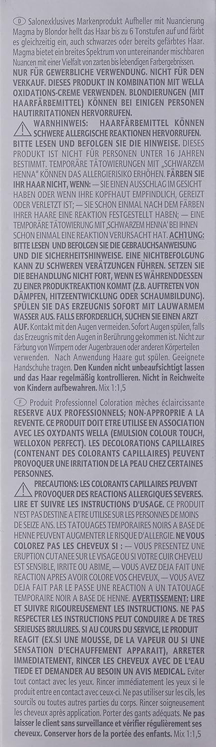 Wella Magma by Blondor/ 07 plus natur-braun dunkel, 1er Pack, (1x 0,12 kg) / 07 plus natur-braun dun