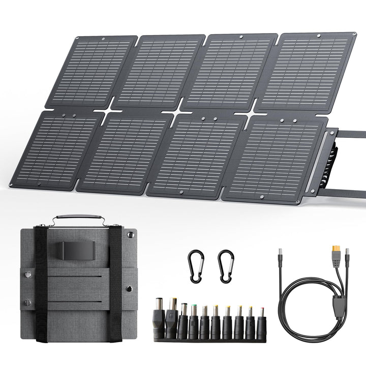 60W Solarpanel Faltbar, Tragbares Outdoor Solar Ladegerät IP67 Wasserdichtes mit 3 Anschlüsse (USB-C