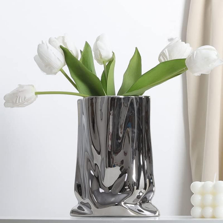 Keramik Vase, Moderne Blumenvase, Minimalistische Abstrakte Vase für Home Decor, Tisch Mittelstück V