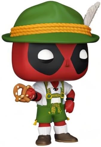 Funko POP! Marvel: Deadpool - German Beer Fest Server - Lederhosen - Sammelfigur aus Vinyl - Offizie