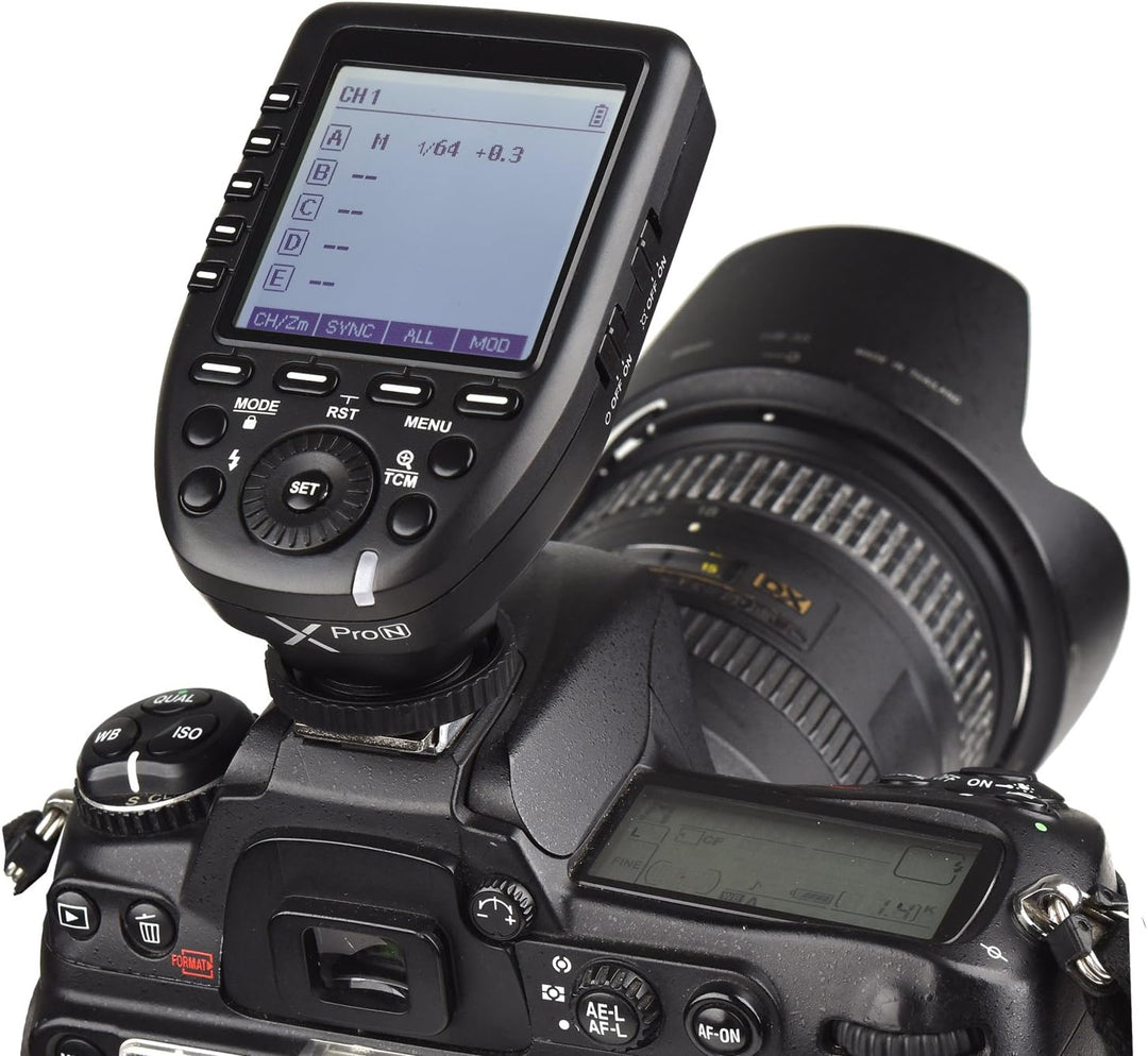 Godox Xpro-N TTL Kabelloser Blitzauslöser, 2,4 G 1/8000 s HSS TTL Umwandlung, manuelle TCM Funktion,
