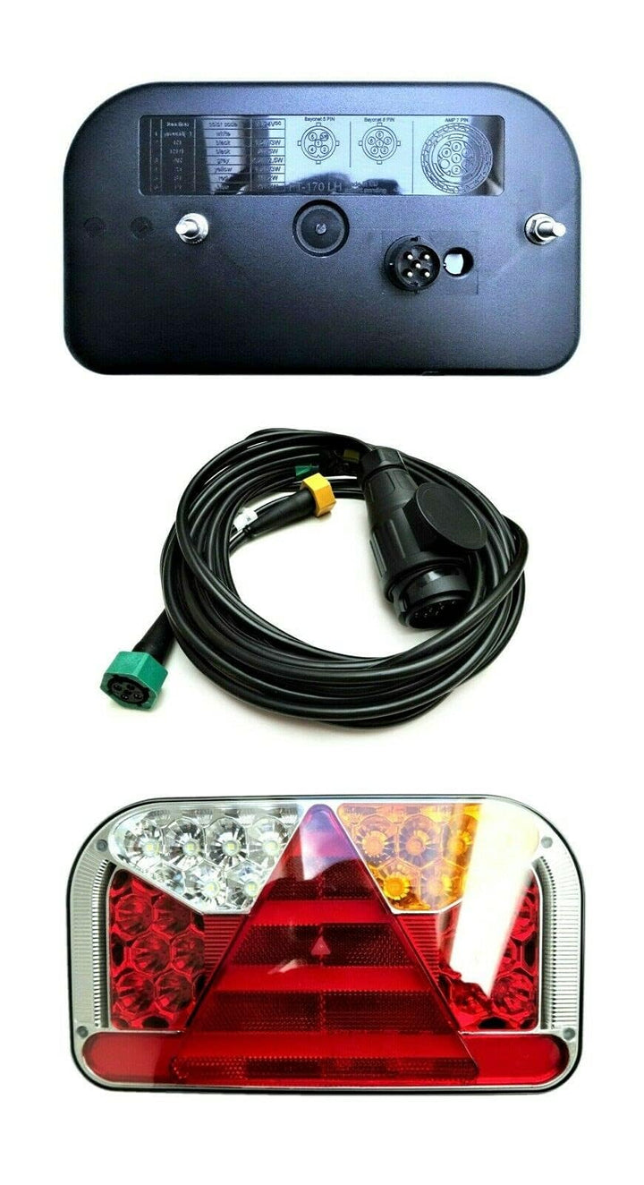 Ml MelTruck® 2x LED Rückleuchte 6 Funktion mit 5 m 13-pol. Kabelbaum LKW PKW Anhänger Trailer