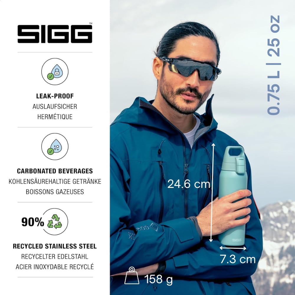 SIGG - Edelstahl Trinkflasche - Shield ONE - Für Kohlensäurehaltige Getränke Geeignet - Auslaufsiche