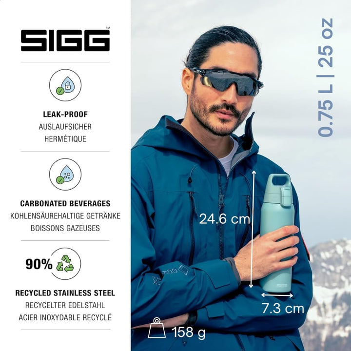 SIGG - Edelstahl Trinkflasche - Shield ONE - Für Kohlensäurehaltige Getränke Geeignet - Auslaufsiche