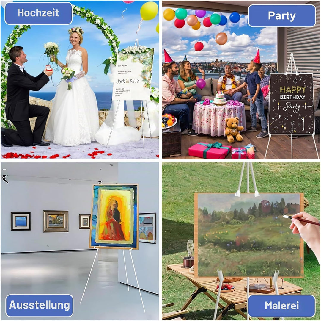 160cm Staffelei Gross Stand für Aufsteller Sitzplan Hochzeit Künstler Poster, Kappbar Stativ Staffel