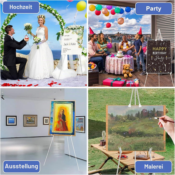 160cm Staffelei Gross Stand für Aufsteller Sitzplan Hochzeit Künstler Poster, Kappbar Stativ Staffel