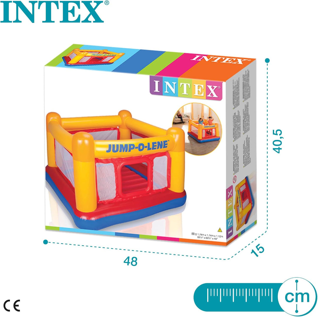 Intex 48260NP – Spielhaus Jump-O-Lene, Vinyl, Mehrfarbig, 174 x 174 x 112 cm