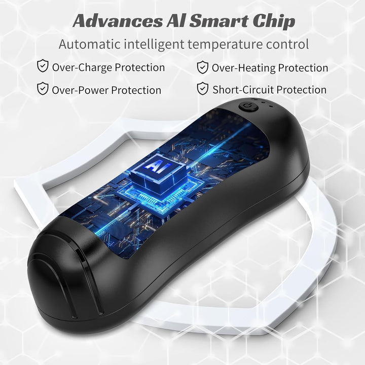 Handwärmer Elektrisch Wiederverwendbar 2 Pack, FANDLISS 6000 mAh USB Taschenwärmer Wiederaufladbarer