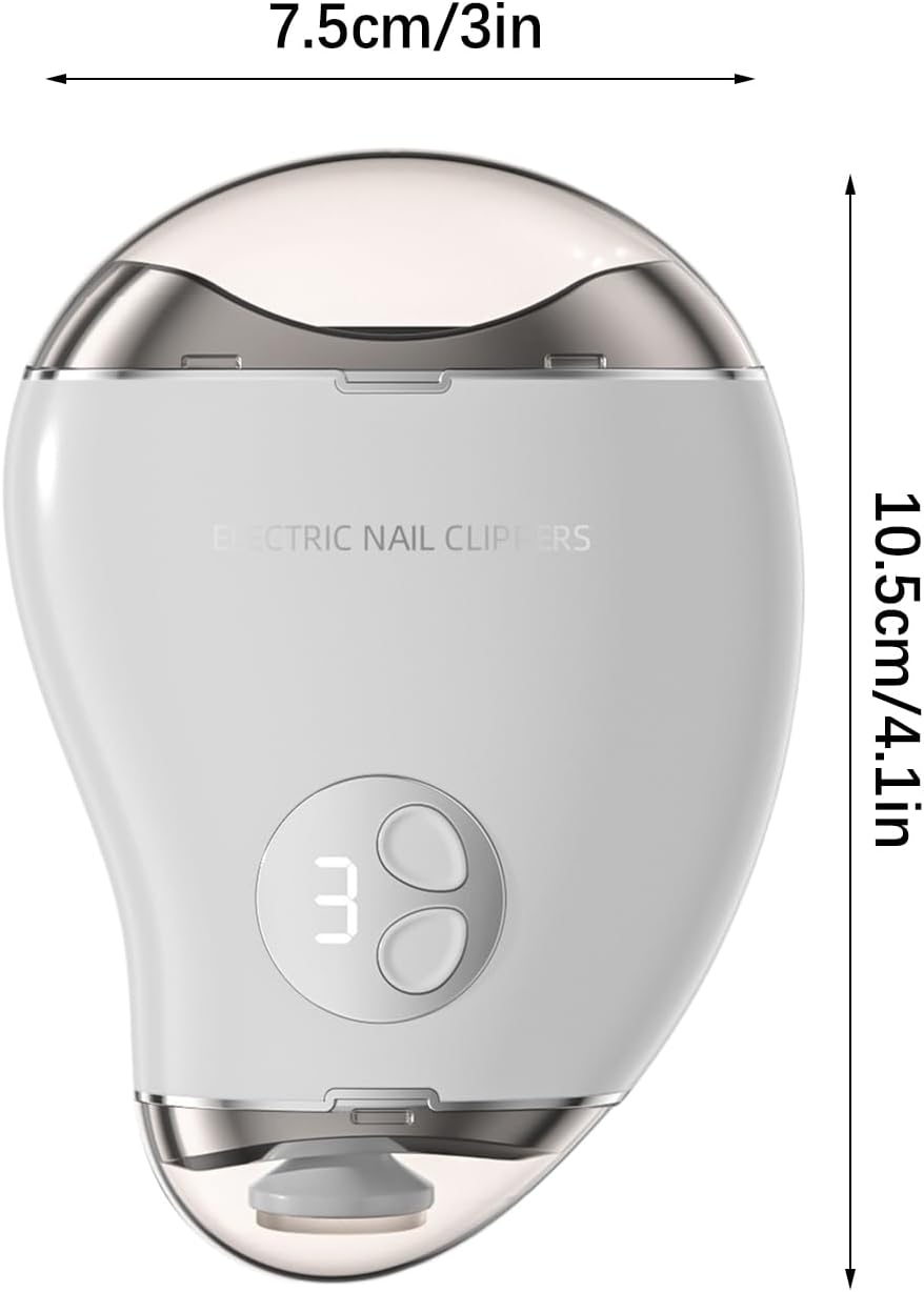 Automatischer Elektrischer Nagelknipser Mit LED-Licht Und Nagelfeile – Doppel-Zehennagelknipser Mit