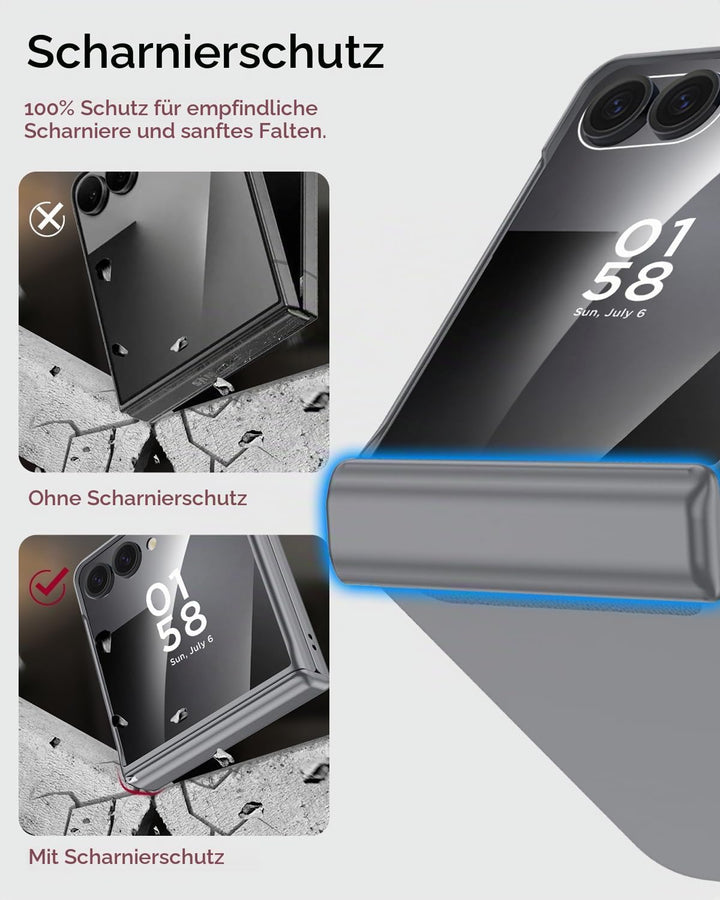 Miimall Kompatibel mit Samsung Galaxy Z Flip 7 Hülle mit Scharnierschutz Magnetischer [Externer Bild