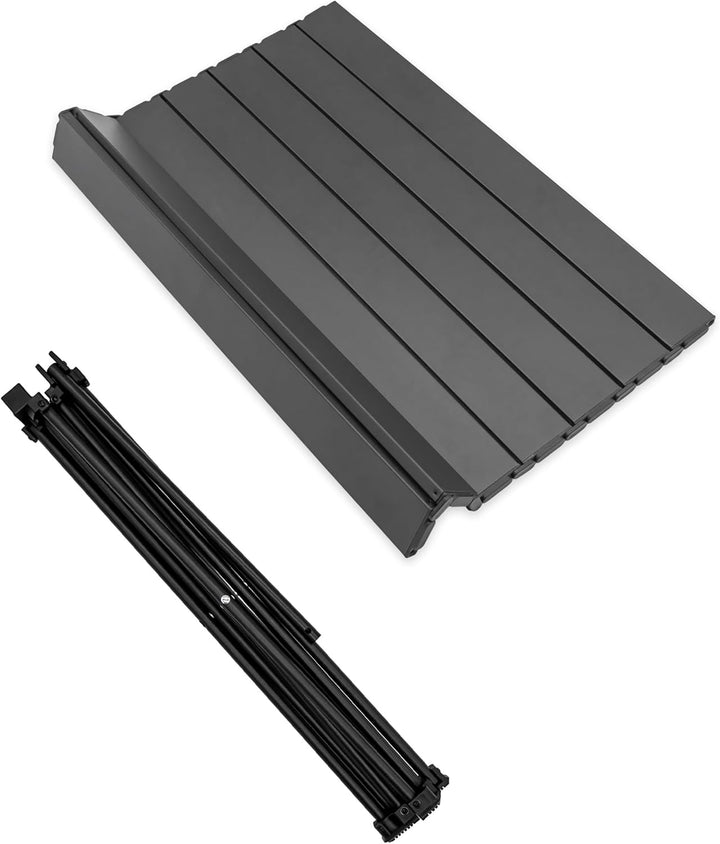 Camping Klapptisch schwarz mit Tragetasche - 56 x 40 cm - Universal Gartentisch mit einrollbarer Tis