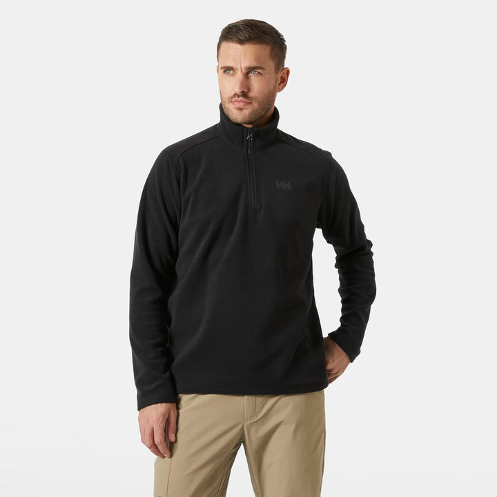 Helly Hansen Herren Daybreaker 1/2 Zip Fleece, Schwarz, XL Schwarz XL, Schwarz XL
