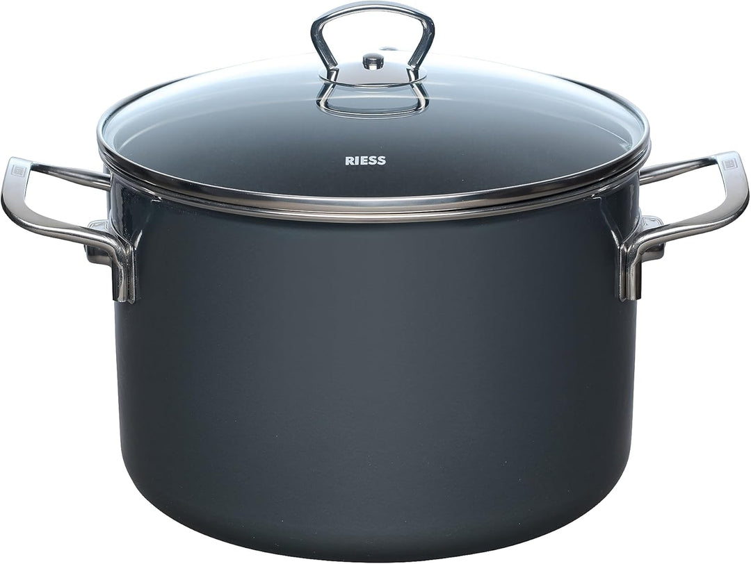 Riess, 0546-003, Familien-Set 5-teilig, NOUVELLE - DARK GREY, Premium-Emaille, LBH 50x30x30cm, Gewic