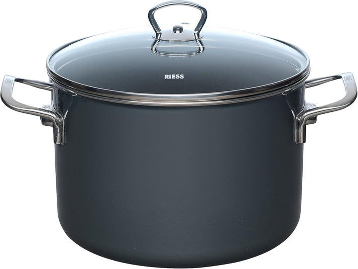 Riess, 0546-003, Familien-Set 5-teilig, NOUVELLE - DARK GREY, Premium-Emaille, LBH 50x30x30cm, Gewic