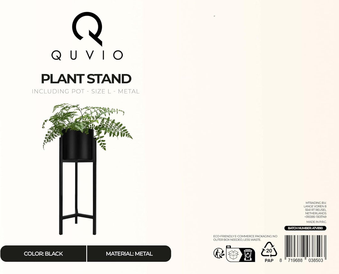 QUVIO blumenständer, Blumentöpfe mit Ständer, Innen Draussen Pflanzenständer, Blumenständer Metall S