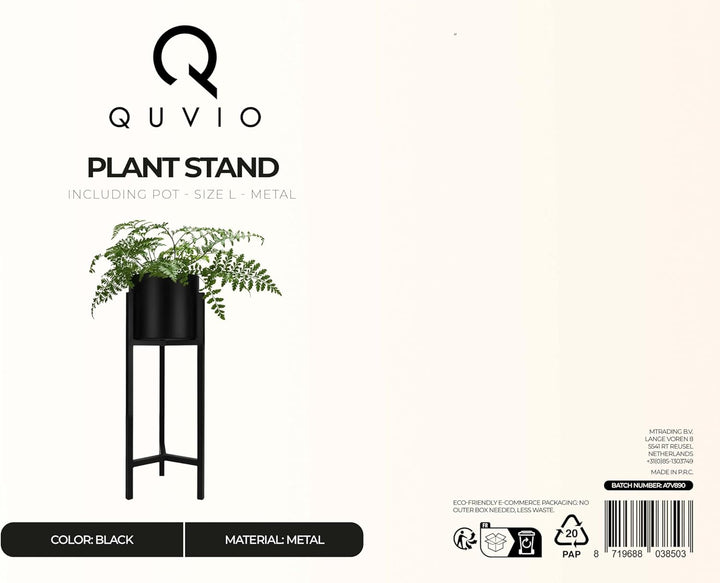 QUVIO blumenständer, Blumentöpfe mit Ständer, Innen Draussen Pflanzenständer, Blumenständer Metall S