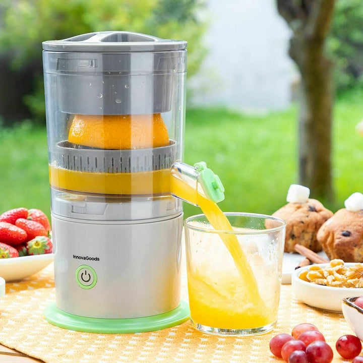 InnovaGoods® Automatische Orangenpresse, wiederaufladbar, 250 ml, 40 W, freihändige Entsafter, ausla