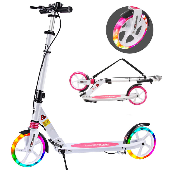 TENBOOM Roller Kinder 10 Jahre, Aluminium Tretroller klappbar Cityroller Höhenverstellbar, Roller Ki