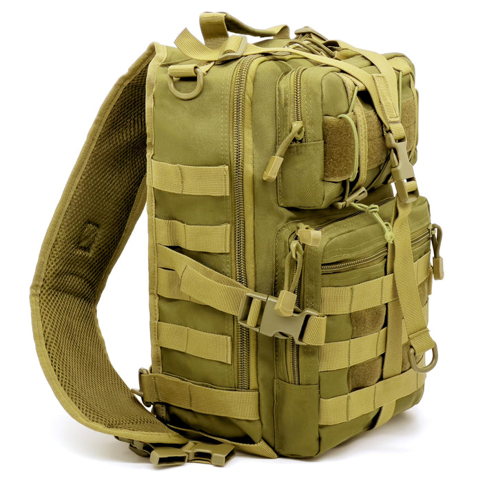 Alephnull Taktische Brusttasche Molle Wandern Daypack Sling Tasche Crossbody-Umhängetasche für Outdo