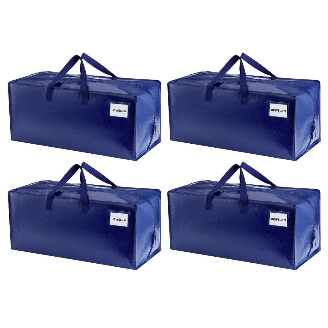 VENO 4-er Pack extra grosse Umzugstaschen mit Rucksackgurten, Umzugshelfer, starke Griffe und Reissv