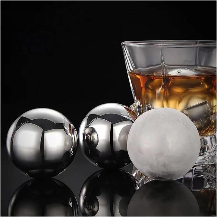 Whisky Steine Edelstahl Eiswürfel Ball Set-8 Wiederverwendbare Kühlsteine Geschenkset Ice Whiskey St