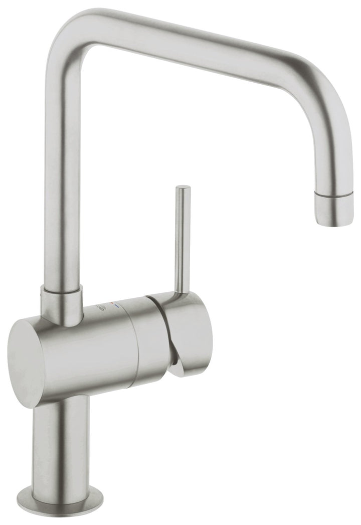 GROHE Minta - Einhand-Spültischarmatur (U-Auslauf, Einlochmontage, schwenkbarer Rohrauslauf, flexibl