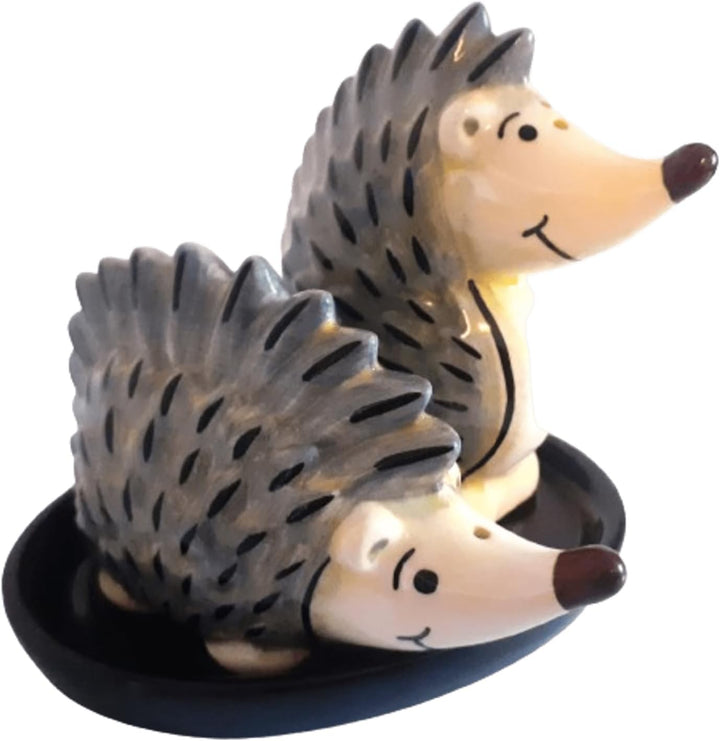 Igel Salz und Pfefferstreuer Figur Keramik Tier Geschenk Küche Frühstückstisch Set