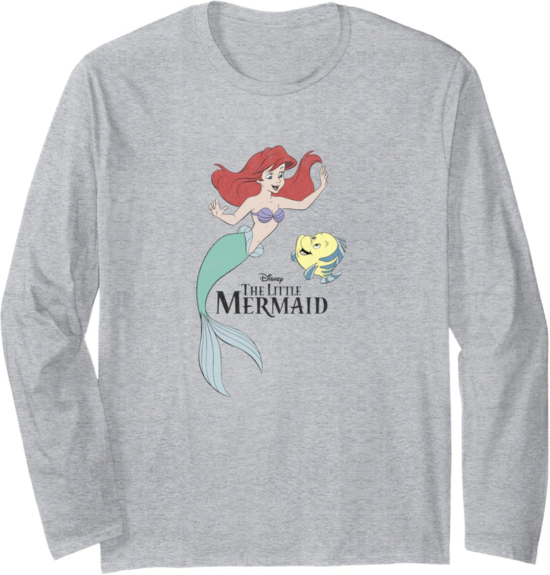 Disney The Little Mermaid Ariel & Flounder Portrait Langarmshirt