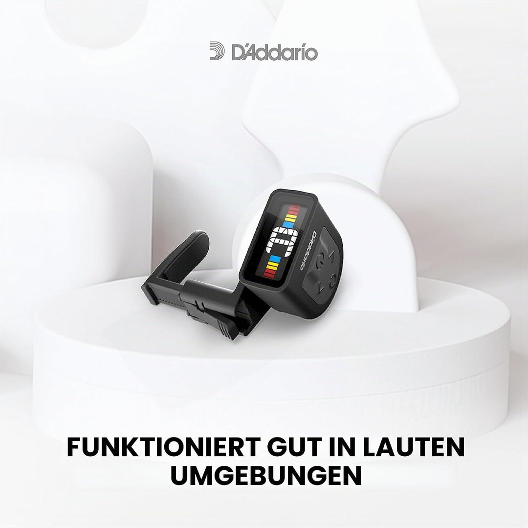 D'Addario Mikro Stimmgerät | Clip-Befestigung für Gitarre | HÖCHSTE QUALITÄT DER BELIEBTESTEN MARKE