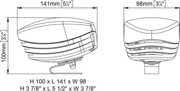 Einzelhorn sk1 shark marco 12V Hupe für Boot Schlauchboot