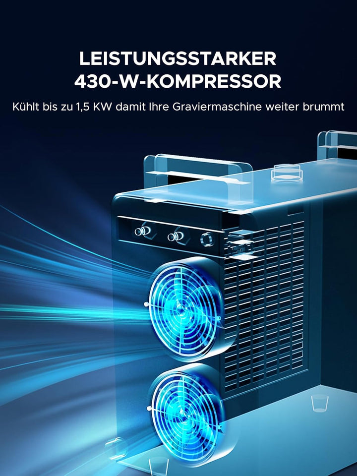 OMTech Industrieller Wasserkühler & Chiller für 50W-150W CO2 Laser Cutter