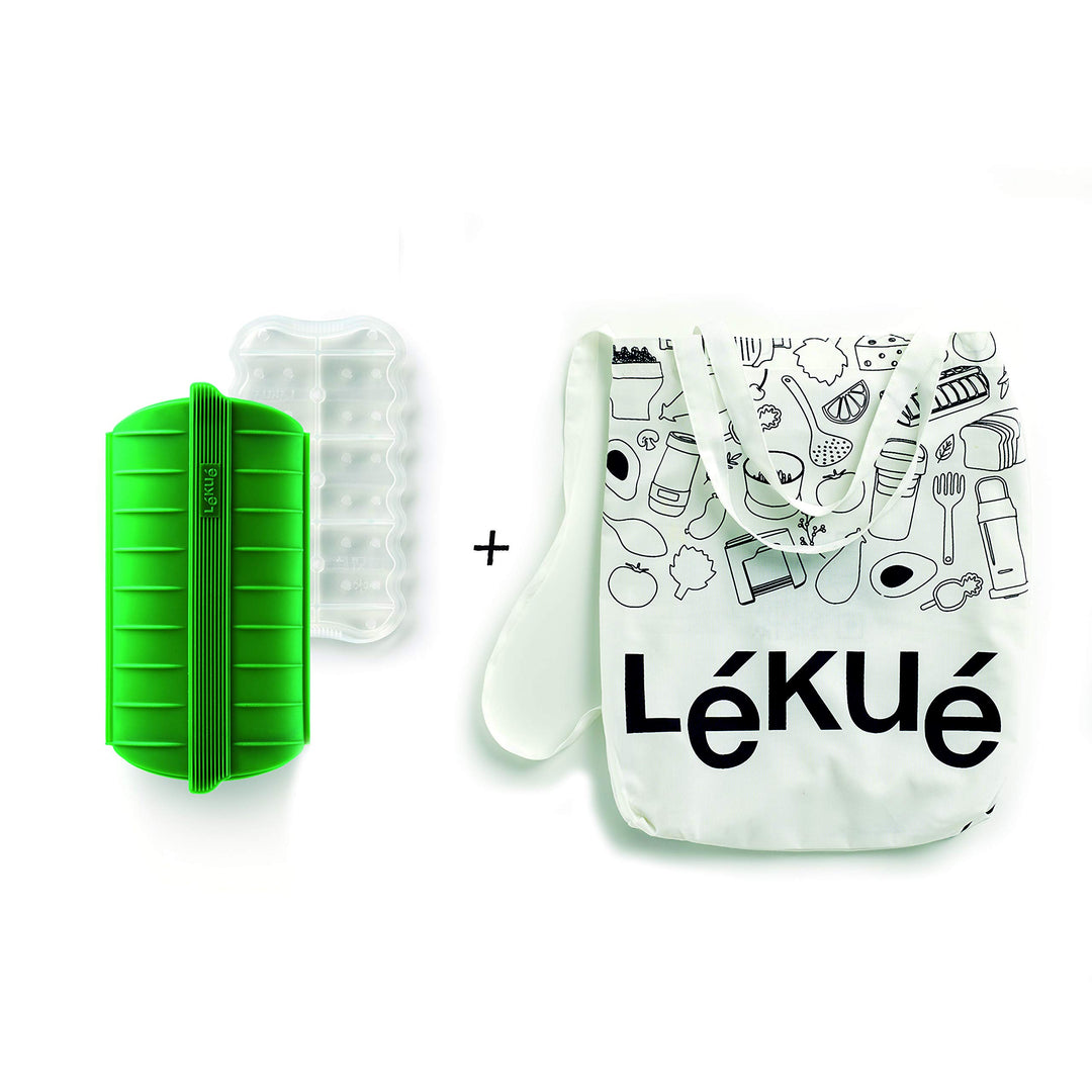 Lékué 3504600 Dampfgarer, Silikon Garbehälter + Tasche, Garbehälter + Tasche