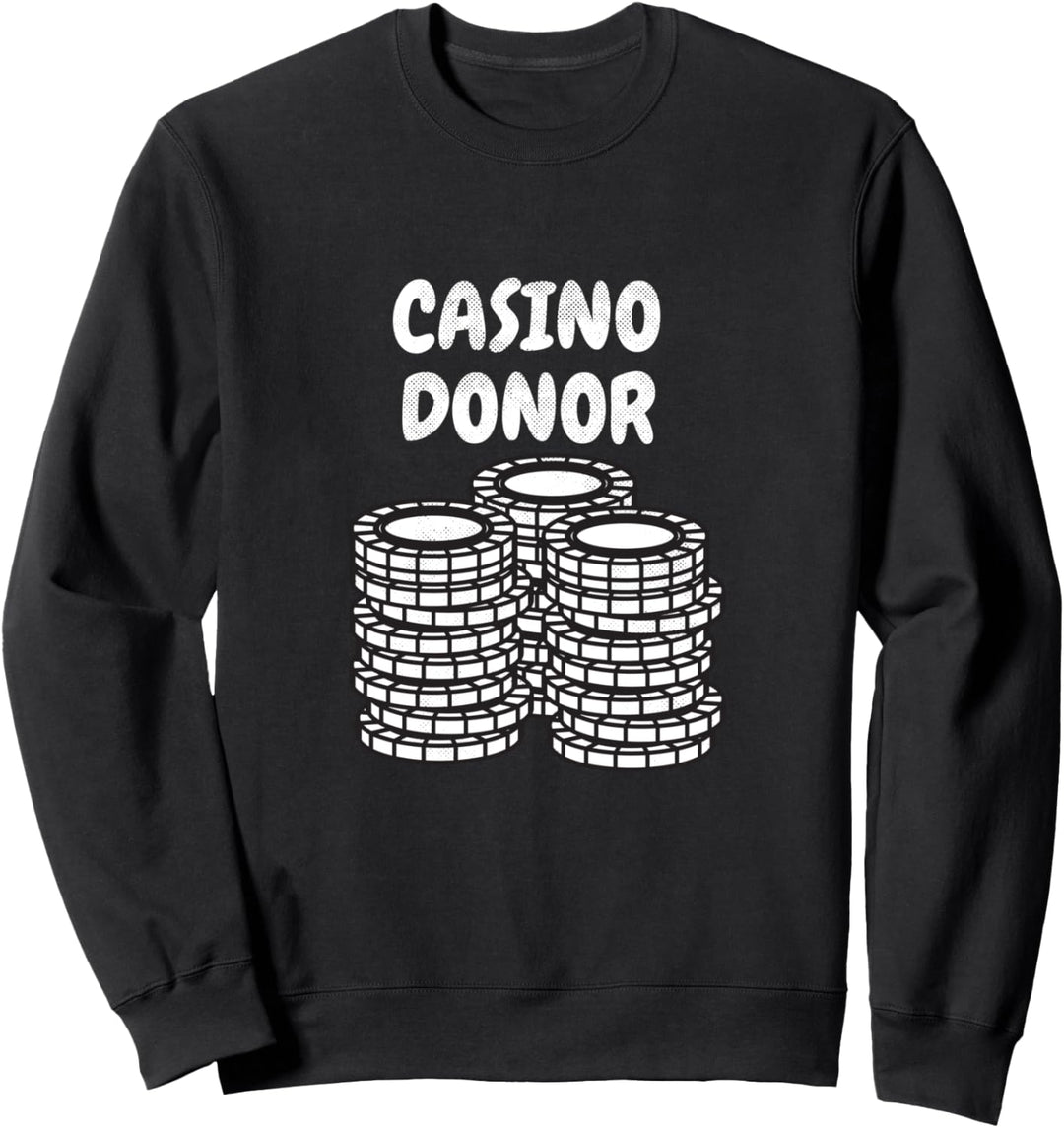 Lustiger Pokerspieler Casino Spender liebt Glücksspiel Sweatshirt