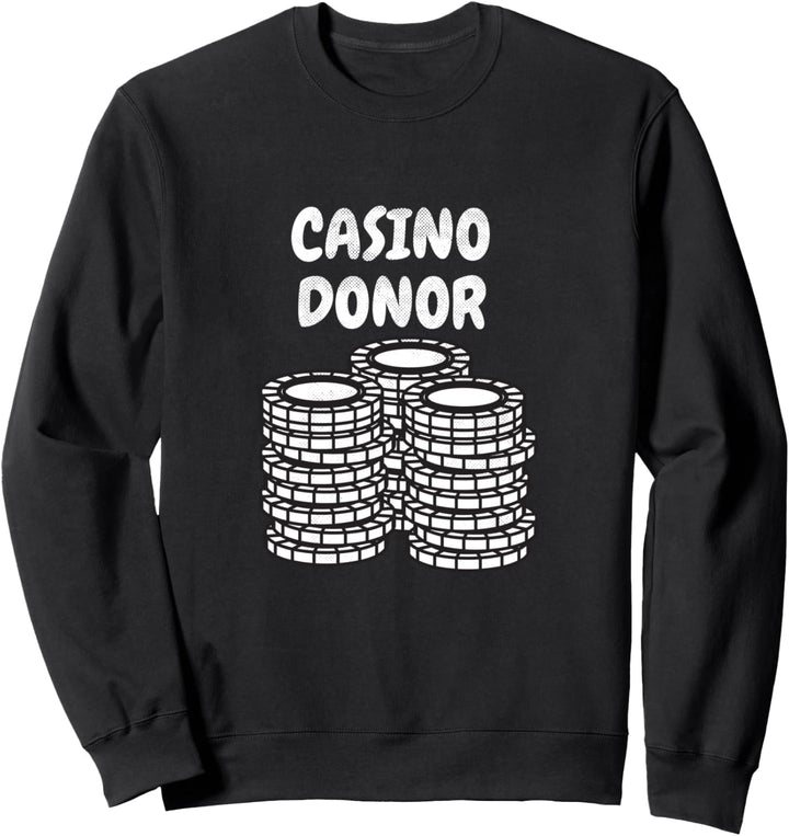 Lustiger Pokerspieler Casino Spender liebt Glücksspiel Sweatshirt
