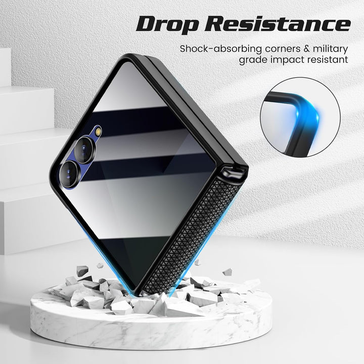 Doeshine für Samsung Galaxy Z Flip 7 Hülle [Not für Flip 7 FE] mit Scharnierschutz & Privacy Screen
