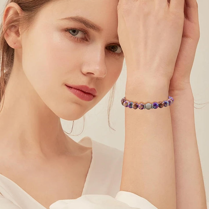 CheersLife Geschenke für Mama, Perlen Stein Armband, Mama Geschenk von Tochter Sohn, Geburtstagsgesc