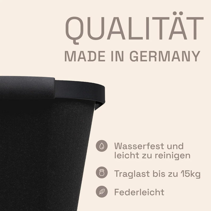 LIEBLINGSKORB Edge black schwarz - ultraleichter, kippsicherer & formstabiler Einkaufskorb - Made in