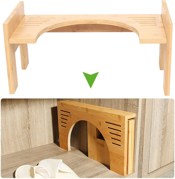 Toilettenhocker Badezimmer Squatty WC Hocker aus Bambus,für Erwachsene und Kinder,Machen Sie die Kni