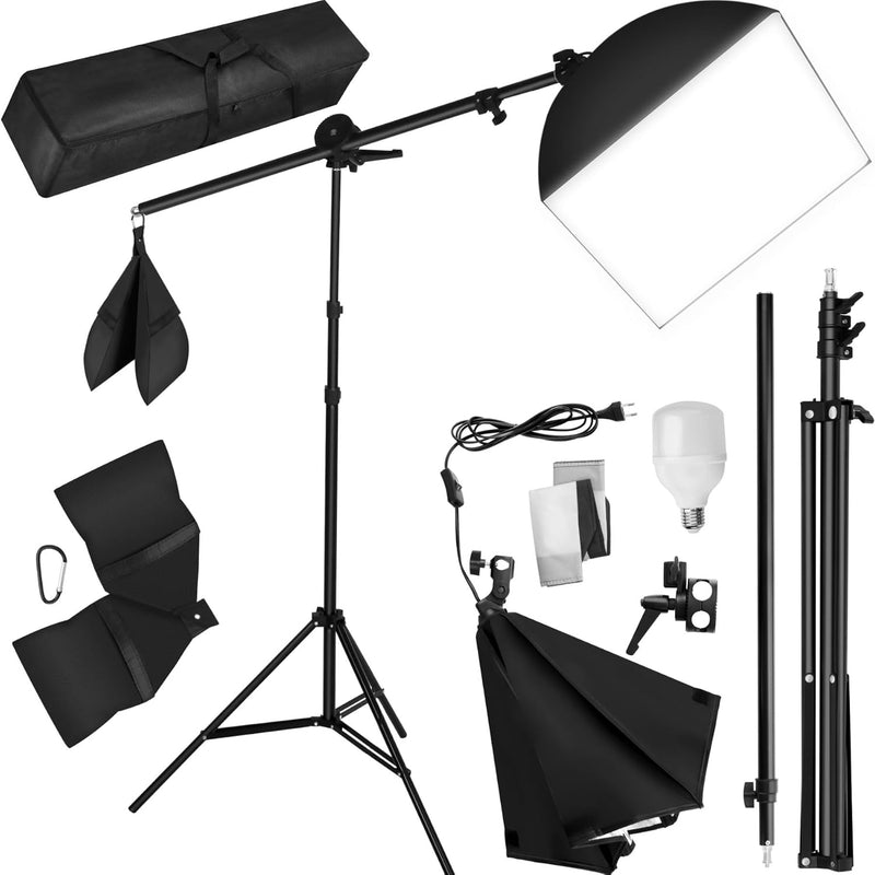 TecTake 800106 Profi Fotostudio Set inkl. Leuchtmittel Softbox, Stativ + Tasche - Diverse Modelle -