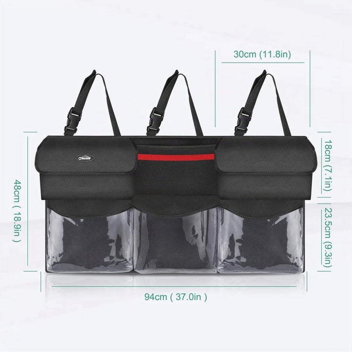 Oasser Kofferraum Organizer Auto mit wasserdichten Taschen, Schwarz