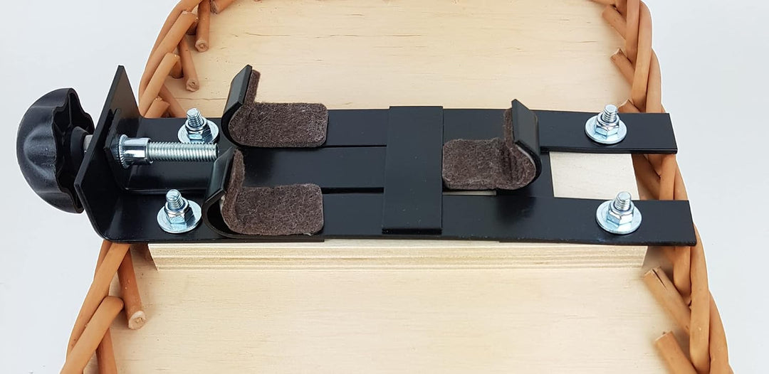 Tigana - Einkaufskorb Transportkorb Fahrradkorb Weide für Gepäckträger eckig 44x34 cm Natur (44-N)