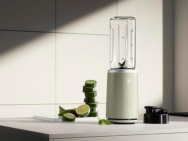 WMF Mix & Go Touch - frosty green, Smoothie Maker, Personal Blender, Einhandbedienung, 500 W Leistun