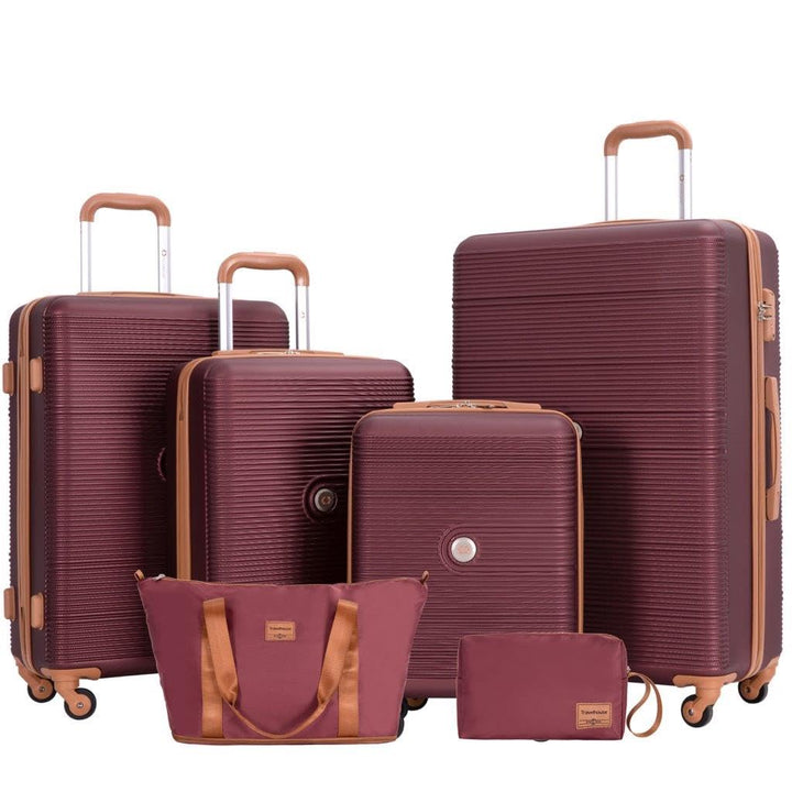Travelhouse Bari Premium Kofferset 6-teilig – Robust & leichtes ABS Hartschalen Trolley Set mit 4 Ko