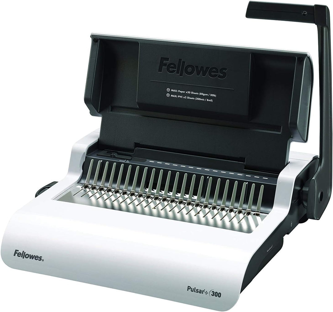 Fellowes 5627609 Pulsar Plus - Manueller Kammbinder, 300 Blatt Pulsar+, inkl. 200,Umschläge Pulsar+,