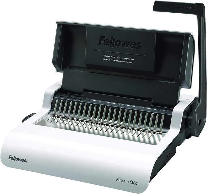 Fellowes 5627609 Pulsar Plus - Manueller Kammbinder, 300 Blatt Pulsar+, inkl. 200,Umschläge Pulsar+,